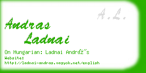 andras ladnai business card